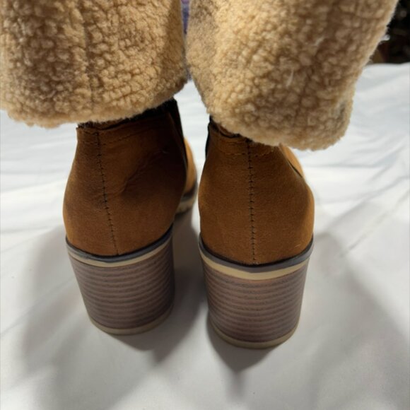 New (WOT) SO SIMPOK Women's Slip On Warm Ankle Boots Block Heel Winter Boots - Picture 8 of 11